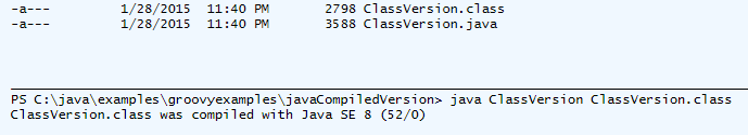 ClassVersionShowingItsOwnCompilationVersion