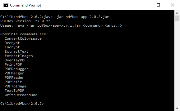 pdfBoxCommandLineToolsHelp