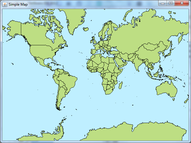 Базовое приложение OpenMap Swing