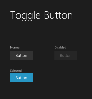 Кнопка Toggle - JMetro NEW темная тема