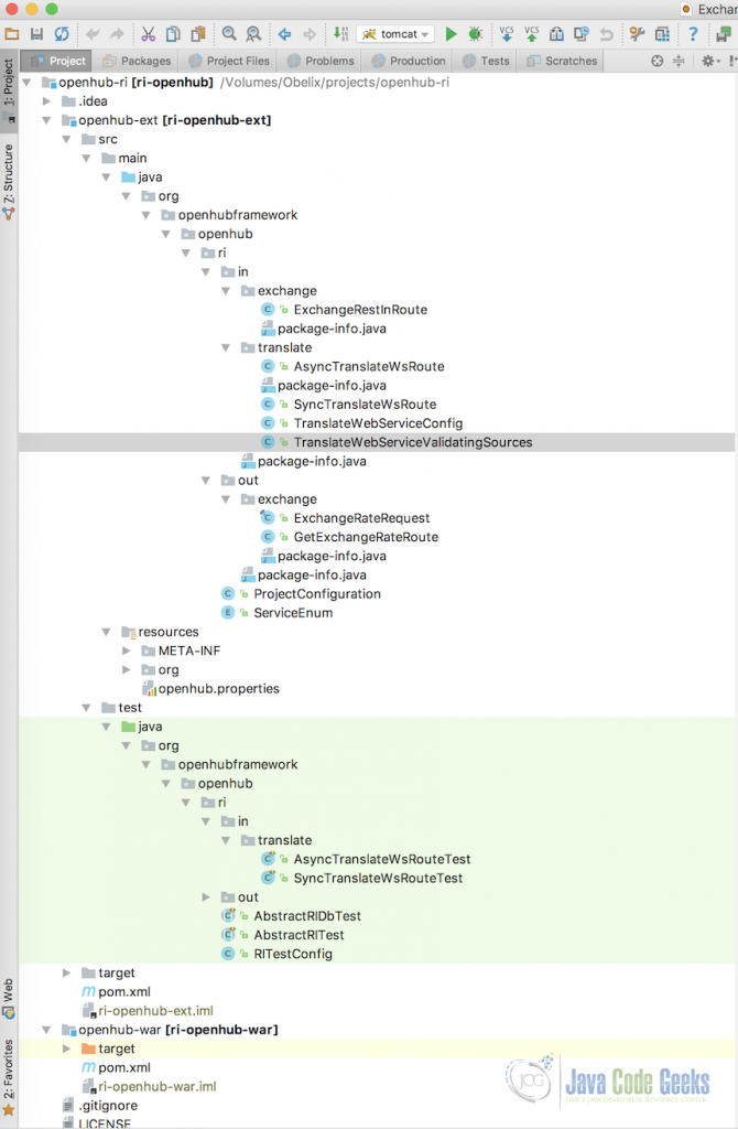 OpenHub's reference project structure