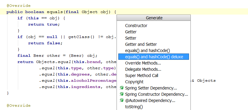 IntelliJ IDEA Создать меню