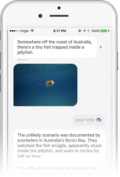 Кварцевое приложение: разговорные интерфейсы как новости