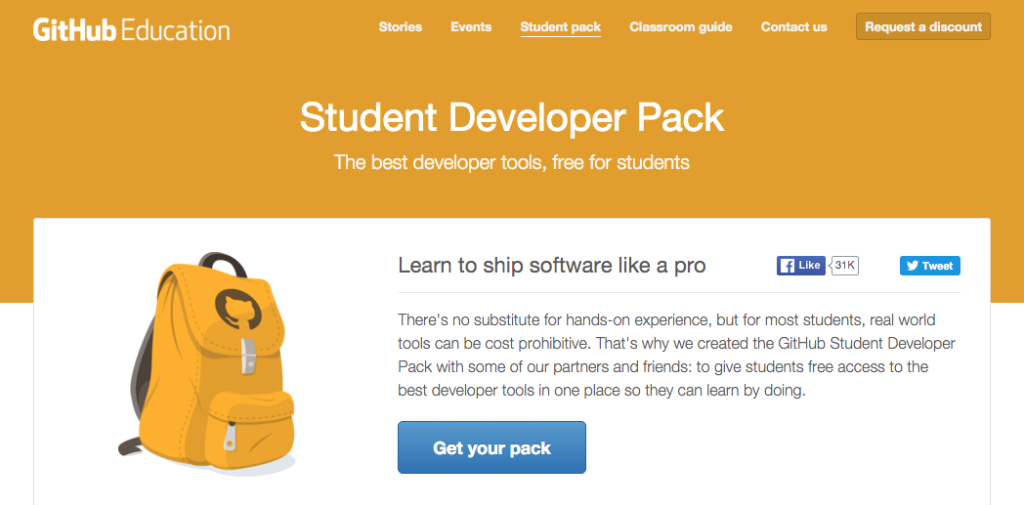 GitHub Education Pack