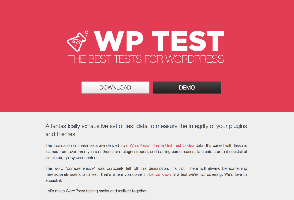 WP Test Homepage