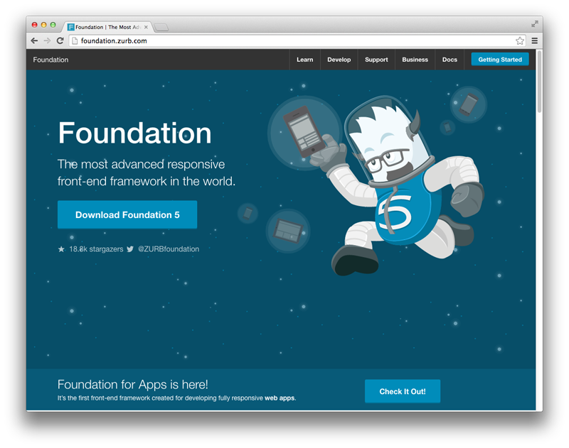 Фронтальный каркас 2: ZURB Foundation