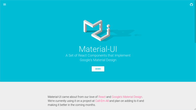 Material UI Material Design UI для компонентов React