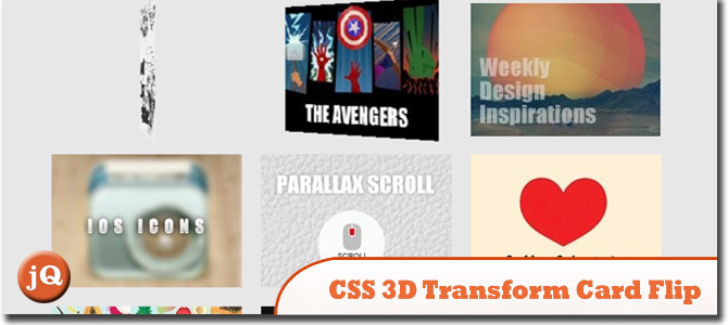 CSS 3D карта преобразования флип