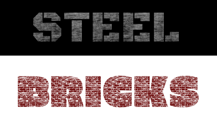 Google шрифты текстовые эффекты - Scuffed Steel и Brick