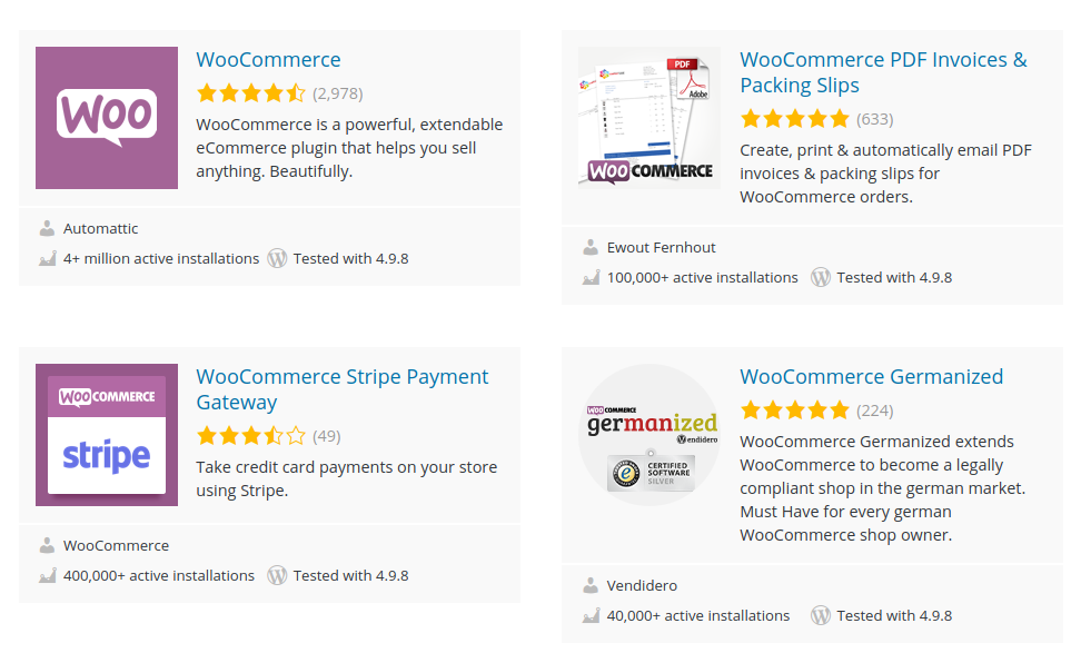 Расширения WooCommerce