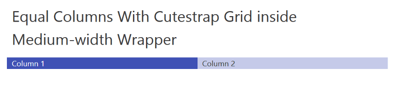 Равная двухколонная сетка с использованием Cutestrap.