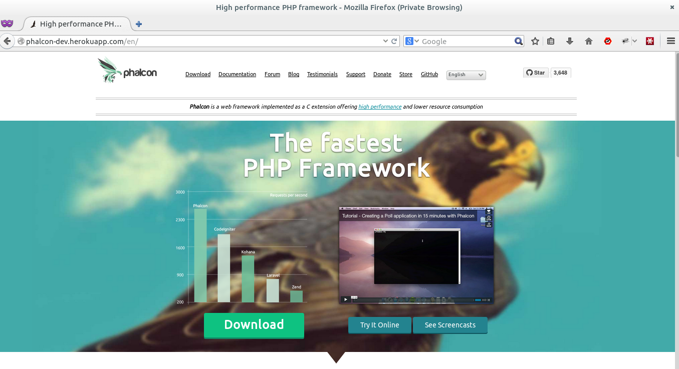 Phalcon website