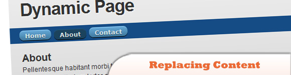 Динамическая страница / Замена содержимого