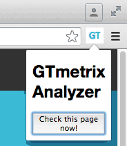 GTmetrix Button