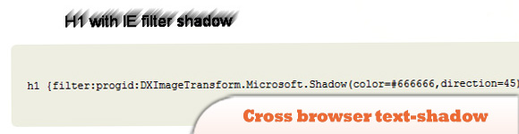 Кросс-браузерная текстовая тень