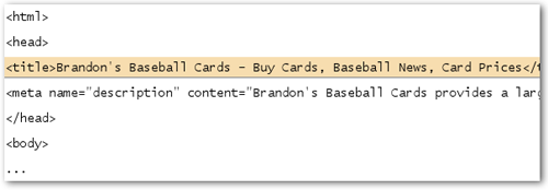 A properly optimized page title as recommended by Google.