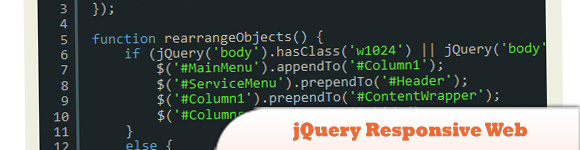 jQuery Отзывчивый Веб