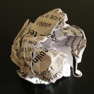 crumpled paper