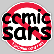 Логотип Copyright Ban Comic Sans