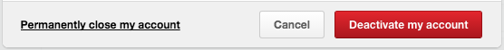 Pinterest: отключить мой аккаунт