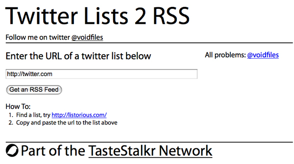 Списки в RSS