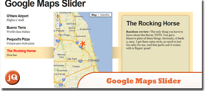 Слайдер Карт Google с jQuery
