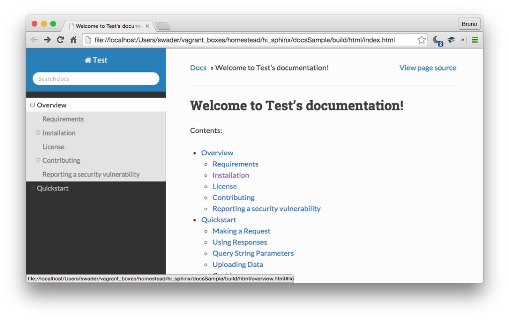 Working ToC with Quickstart and Overview included