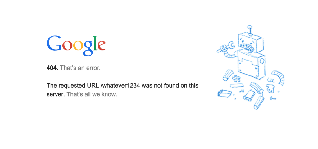 Google 404