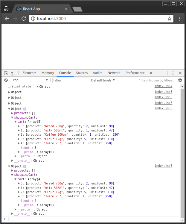 Redux Обновление и удаление действий