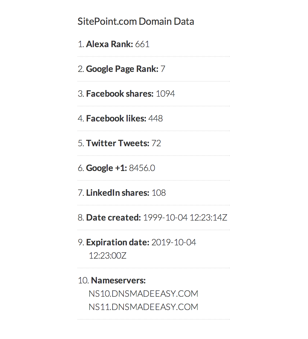 WordPress Whois Данные Виджета