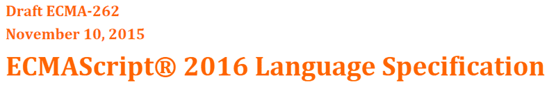 ECMAScript® 2016 Спецификация языка