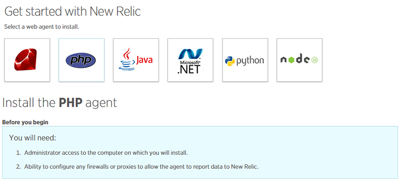 Приборная панель New Relic