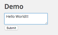 Демо - Hello World