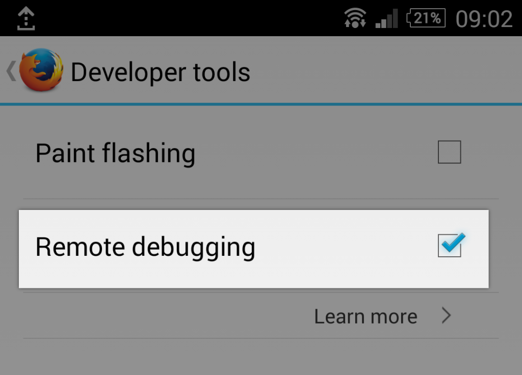 Включить удаленную отладку на Android