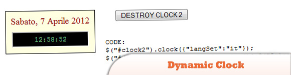 jQuery Dynamic Clock