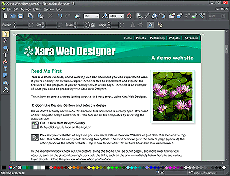 Xara Web Designer 6 скриншот