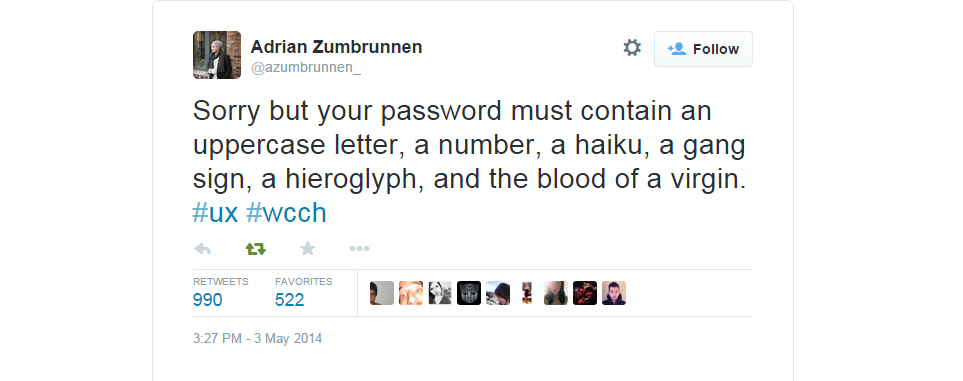 Очень любимый твит Password UX