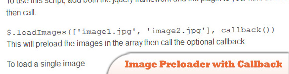 Предварительный загрузчик изображений jQuery с обратным вызовом