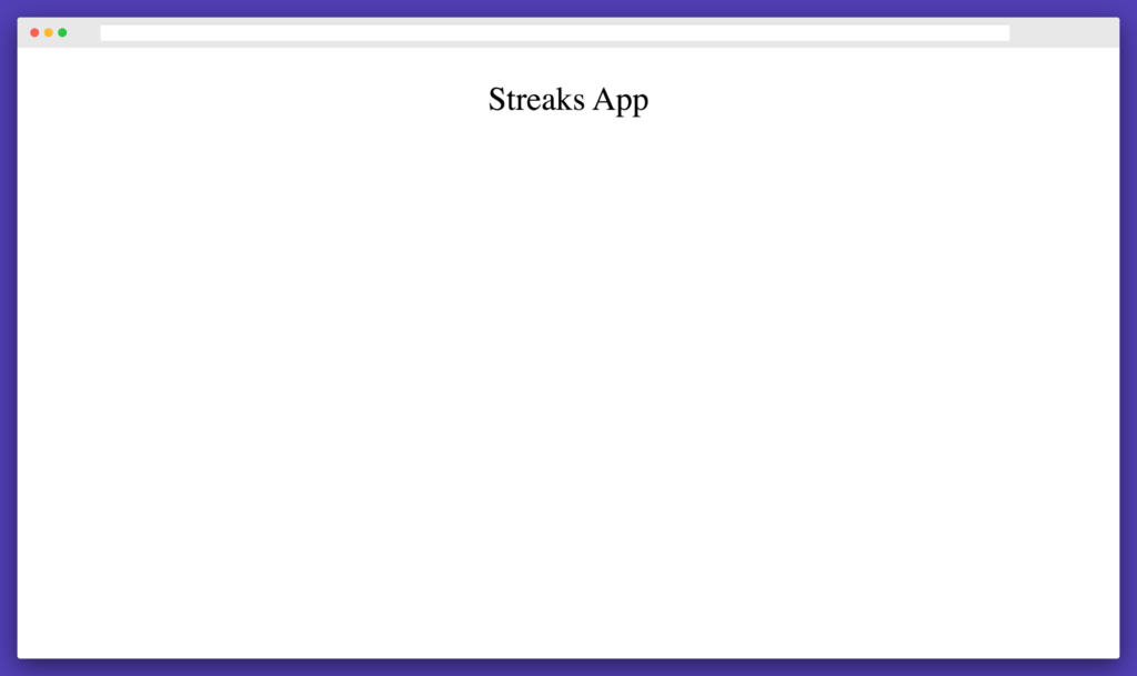 Streaks App - чакра пользовательского интерфейса Init