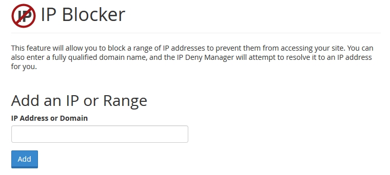 cPanel IP Blocker