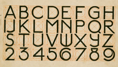J.L.M. Lauweriks. Алфавит, [1900]. Коллекция NAI
