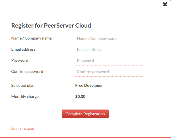 регистрация peerserver