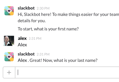 Регистрация Slackbot