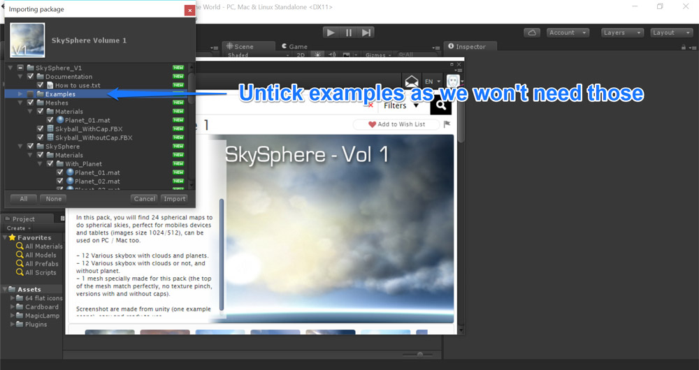 Импорт Skysphere