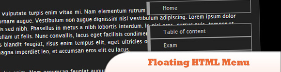 Плавающее HTML-меню