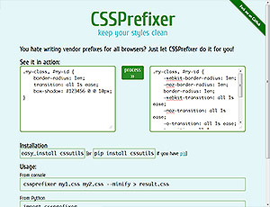 Скриншот CSSPrefixer