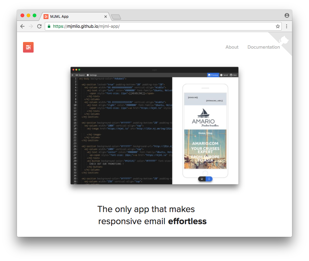 Приложение MJML