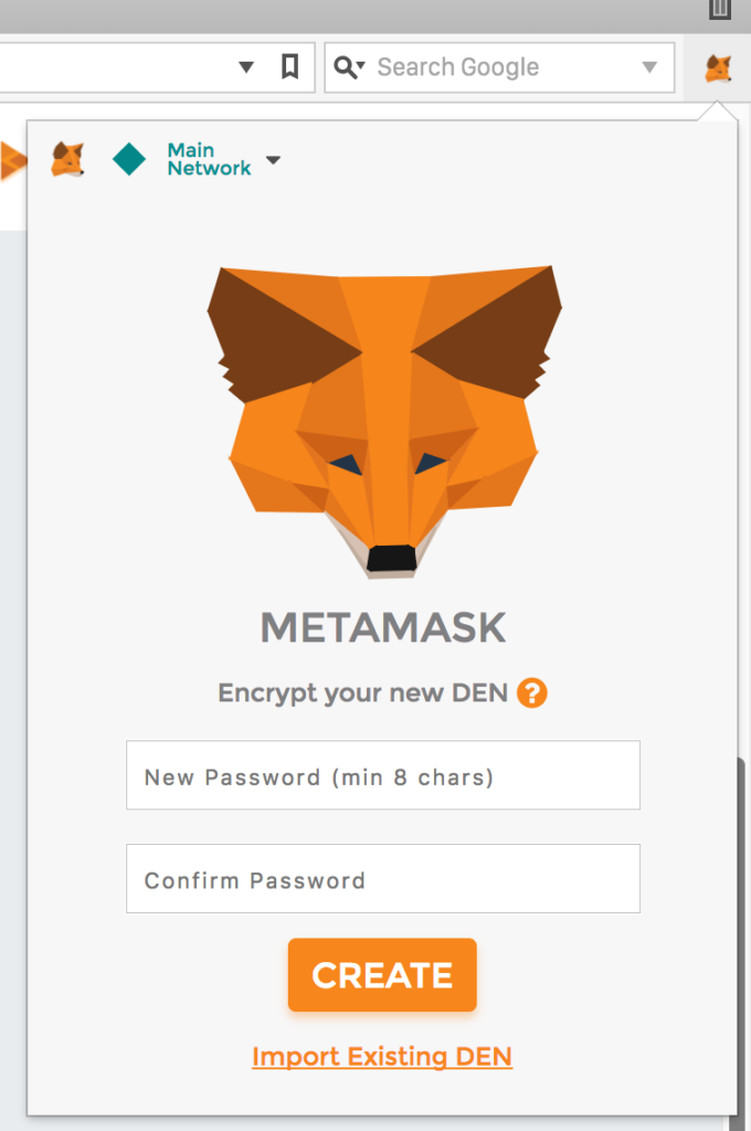 MetaMask пароль