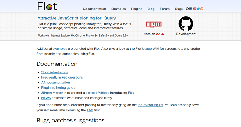 Flot - библиотеки JavaScript-диаграмм