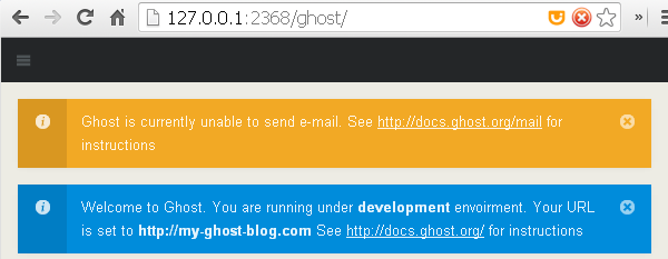 ghost one error gethostbyname
